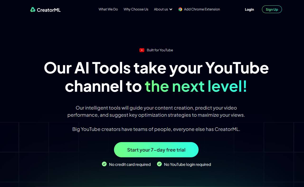 CreatorML AI al servizio dei creatori di contenuti su YouTube.