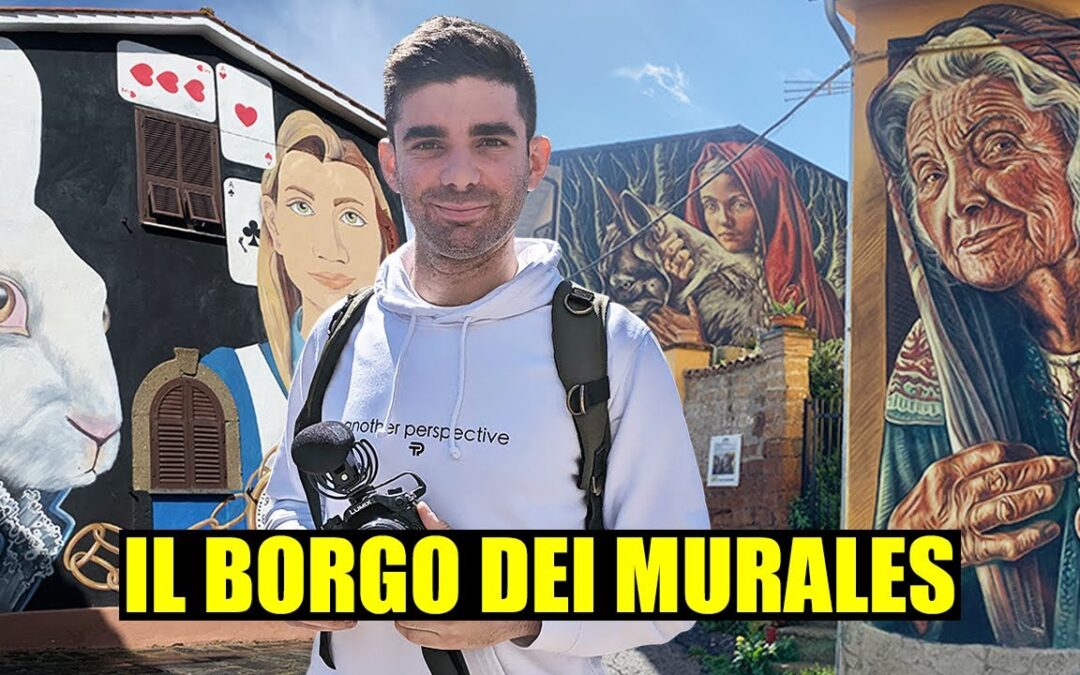 Sant’Angelo di Roccalvecce, il borgo delle fiabe (murales), provincia di Viterbo, Lazio, Italia.