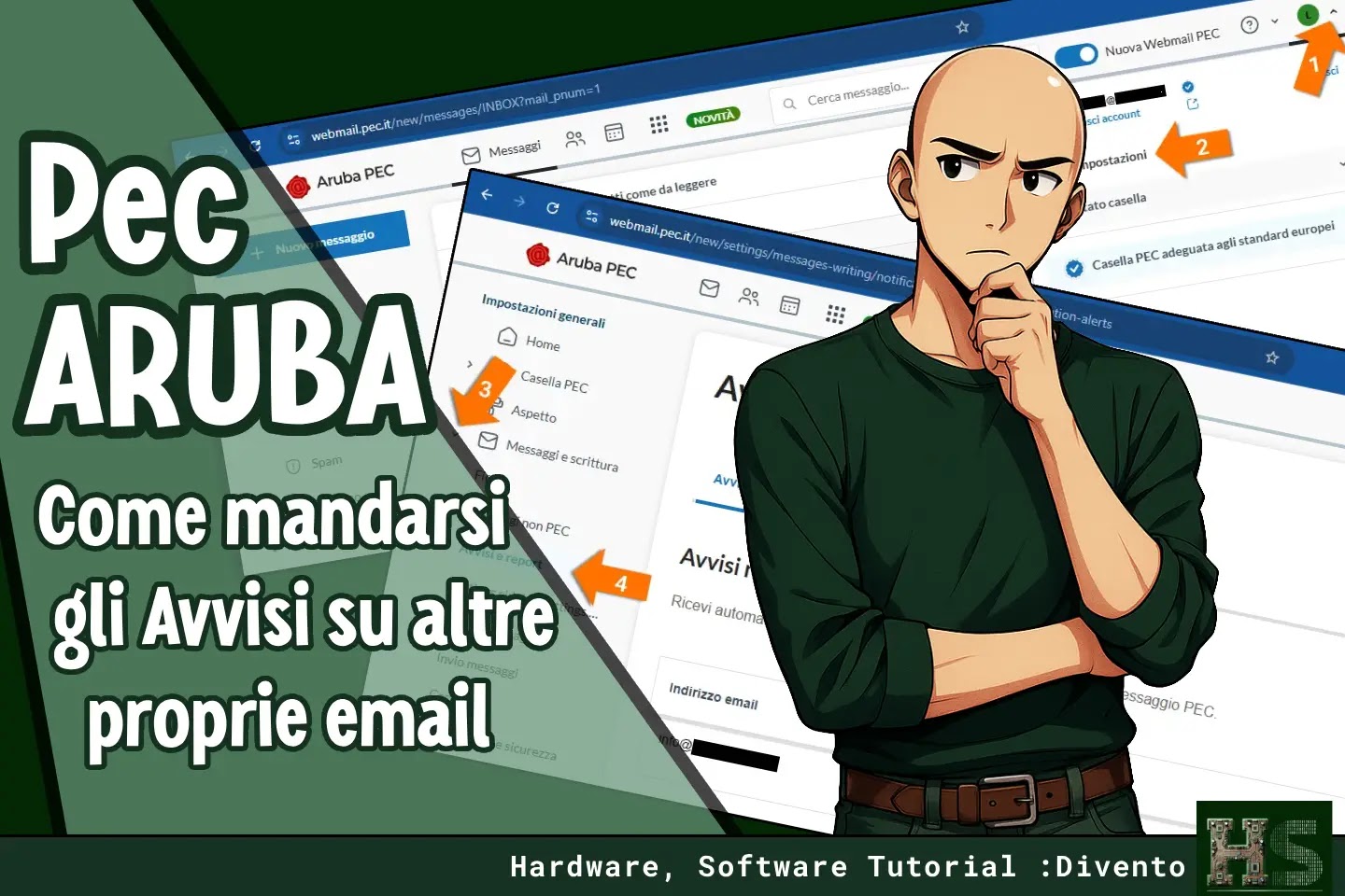 Pec ARUBA, Come mandarsi gli Avvisi su altre email e dove si configurano?